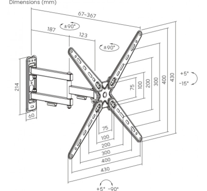 Brateck Кронштейн Brateck LDA40-443