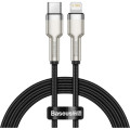 Baseus Дата кабель USB-C to Lightning 1.0m Cafule Metal PD 20W black Baseus (CATLJK-A01)
