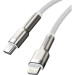 Baseus Дата кабель USB-C to Lightning 1.0m Cafule Metal PD 20W white Baseus (CATLJK-A02)
