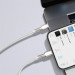 Baseus Дата кабель USB-C to Lightning 1.0m Cafule Metal PD 20W white Baseus (CATLJK-A02)