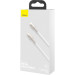 Baseus Дата кабель USB-C to Lightning 2.0m Cafule Metal PD 20W white Baseus (CATLJK-B02)