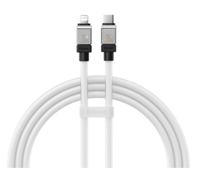 Baseus Дата кабель USB-C to Lightning 2.0m CoolPlay Fast Charging 20W white Baseus (CAKW000102)