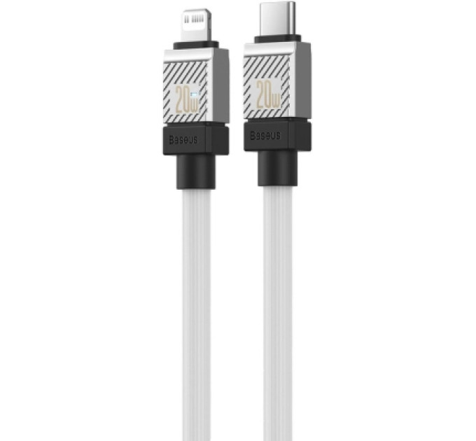 Baseus Дата кабель USB-C to Lightning 2.0m CoolPlay Fast Charging 20W white Baseus (CAKW000102)