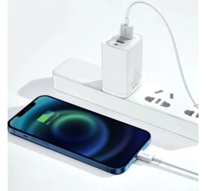 Baseus Дата кабель USB 2.0 AM to Lightning 1.5m Superior Fast Charging 2.4A white Baseus (CALYS-B02)