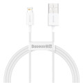 Baseus Дата кабель USB 2.0 AM to Lightning 1.5m Superior Fast Charging 2.4A white Baseus (CALYS-B02)