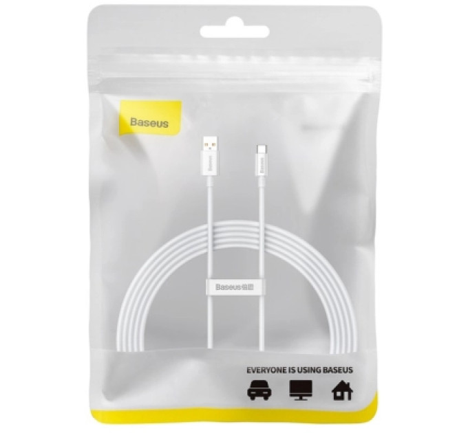 Baseus Дата кабель USB 2.0 AM to USB-C 1.5m Superior Fast Charging 100W moon white Baseus (P10320102214-02)