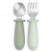 Suavinex Набір дитячого посуду Suavinex Colour Essence столові прибори зі сталі (ложка, виделка) зелені (402912)