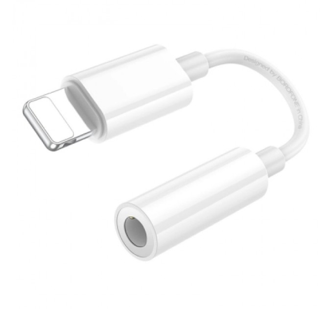 BOROFONE Перехідник Lightning to 3.5mm F white BOROFONE (6941991111143)