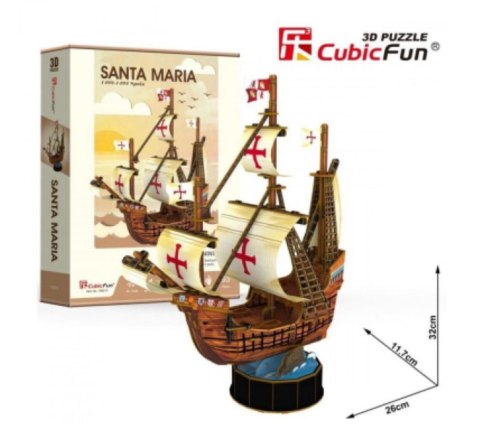 Cubic Fun Пазл Cubic Fun Тривимірна головоломка-конструктор Санта Марія (T4031h)