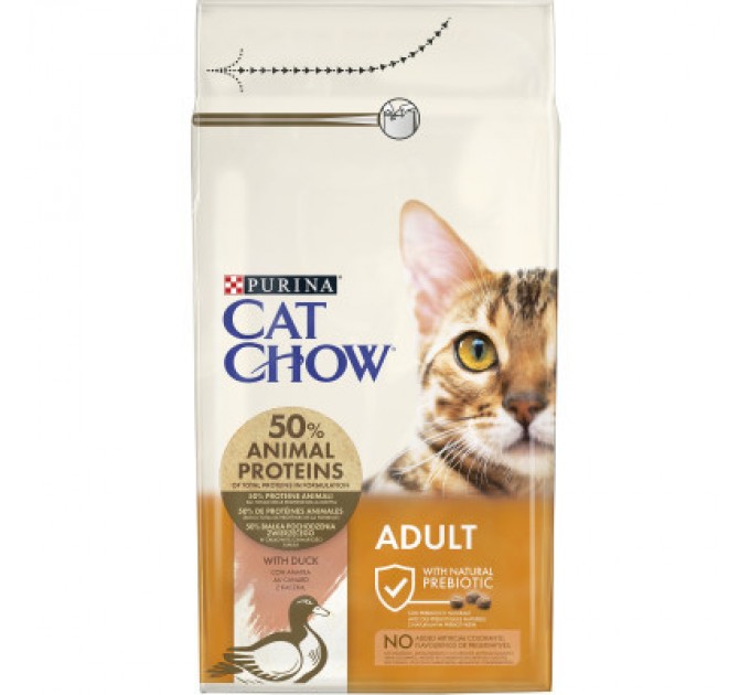 Purina Cat Chow Сухий корм для кішок Purina Cat Chow Adult з качкою 1.5 кг (7613035394117)