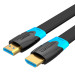 Vention Кабель мультимедійний HDMI to HDMI Flat 1.5m black Vention (AAKBG)