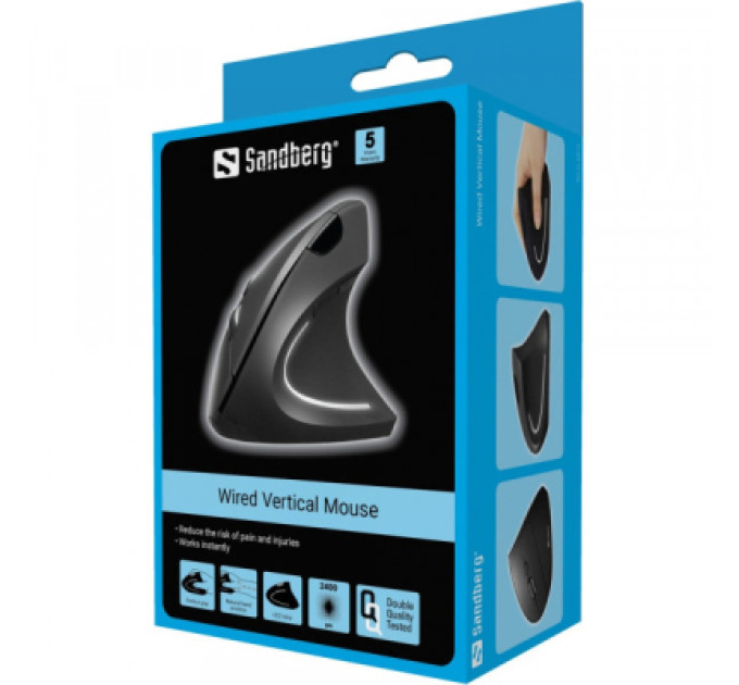 Sandberg Мишка Sandberg Vertical Mouse Pro USB Black (630-14)