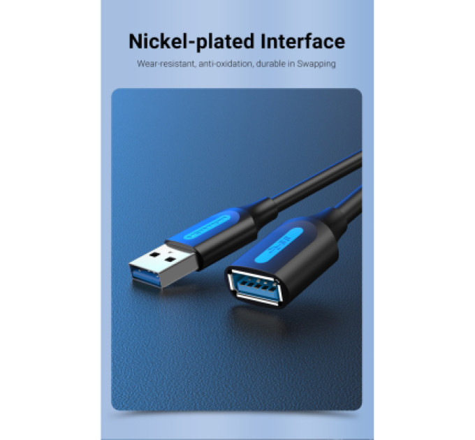 Vention Дата кабель USB 3.0 AM/AF 1.5m black Vention (CBHBG)