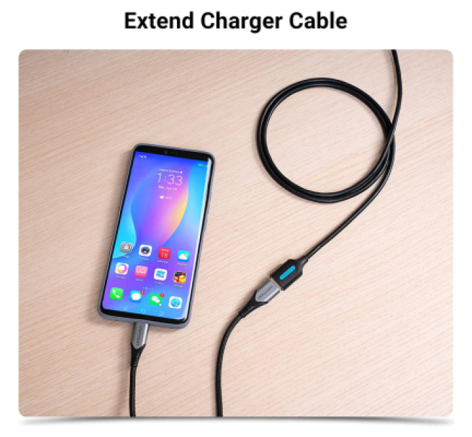 Vention Дата кабель USB 3.0 AM/AF 1.0m black Vention (CBHBF)