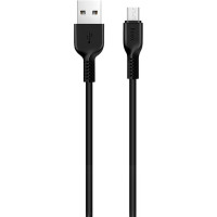 Дата кабель USB 2.0 AM to Micro 5P 2.0m 2A PVC X20 black HOCO (6957531068884)