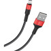 HOCO Дата кабель USB 2.0 AM to USB-C 1.0m 2A 18W nylon X26 black+red HOCO (6957531080251)