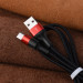 HOCO Дата кабель USB 2.0 AM to USB-C 1.0m 2A 18W nylon X26 black+red HOCO (6957531080251)