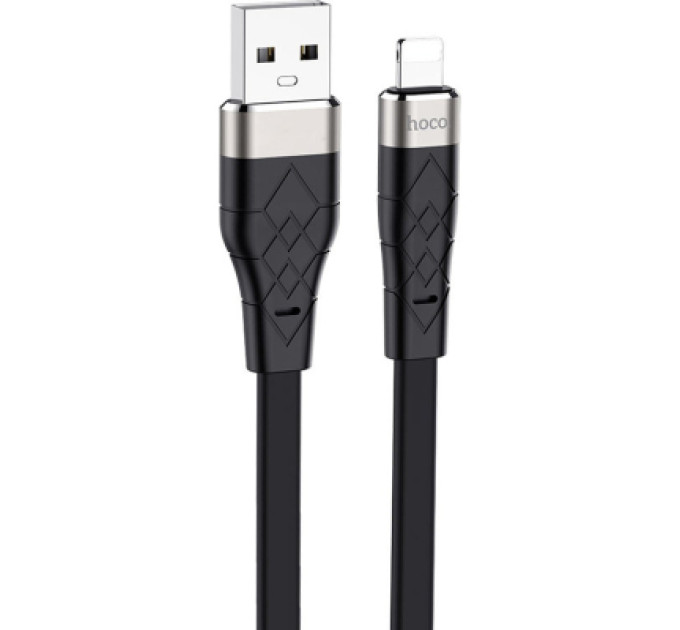 HOCO Дата кабель USB 2.0 AM to Lightning 1.0m 2.4A silicone X53 black HOCO (6931474738059)
