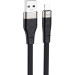 HOCO Дата кабель USB 2.0 AM to Lightning 1.0m 2.4A silicone X53 black HOCO (6931474738059)