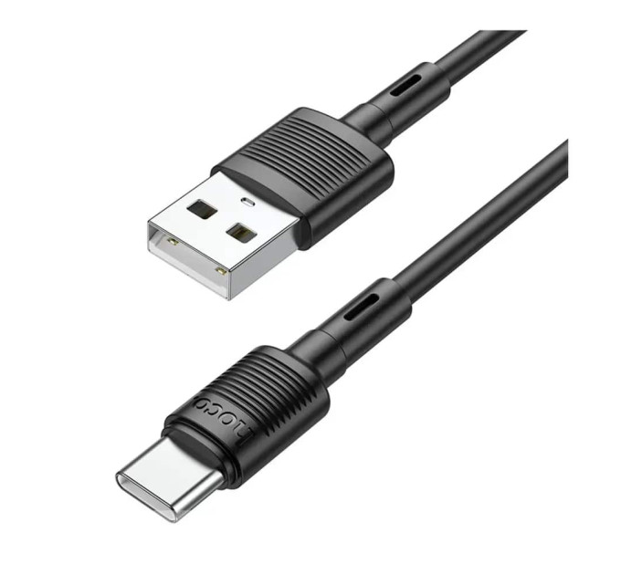HOCO Дата кабель USB 2.0 AM to USB-C 1.0m 3A PVC X83 black HOCO (6931474770905)