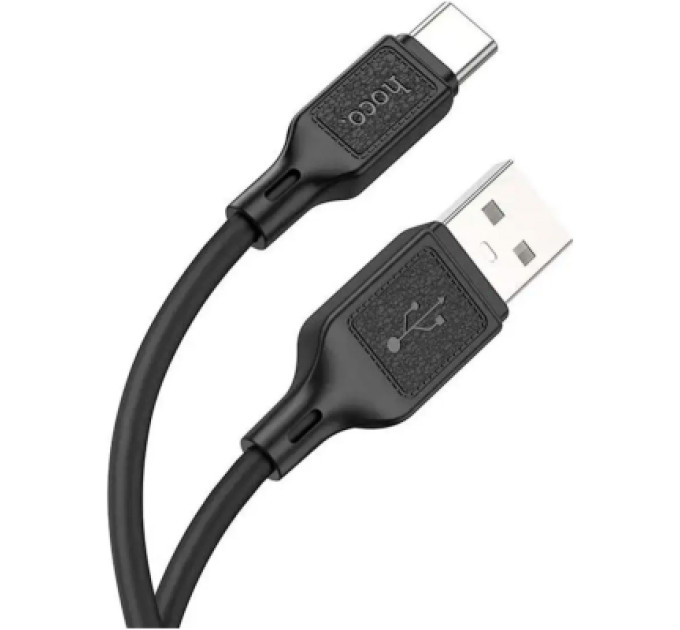 HOCO Дата кабель USB-C to USB-C 1.0m Cool silicone X90 black HOCO (6931474788443)