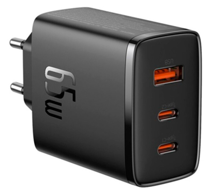 Baseus Зарядний пристрій Baseus Cube Pro Fast Charger 2C+U 65W black (P10152301113-00)