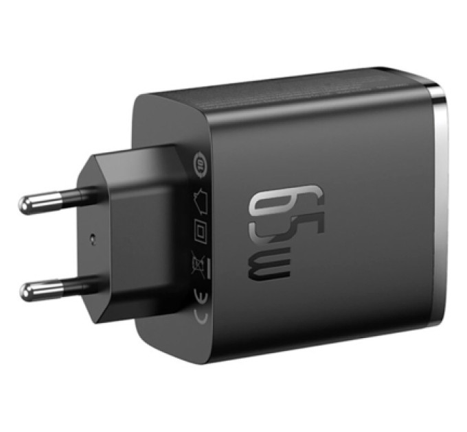 Baseus Зарядний пристрій Baseus Cube Pro Fast Charger 2C+U 65W black (P10152301113-00)