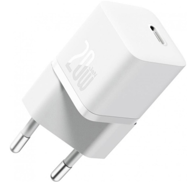 Baseus Зарядний пристрій Baseus GaN5 Fast Charger USB-C 20W white (CCGN050102)
