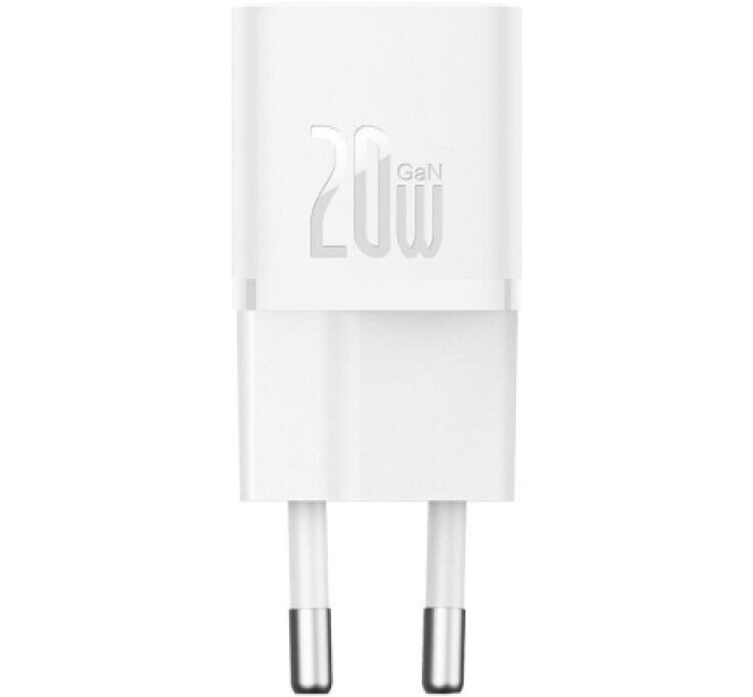 Baseus Зарядний пристрій Baseus GaN5 Fast Charger USB-C 20W white (CCGN050102)