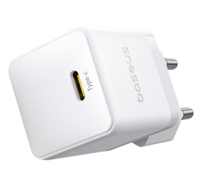 Baseus Зарядний пристрій Baseus Palm Fast Charger 1C 30W + Cable 1.0m Type-C 60W white (P10111605213-01)