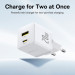 Baseus Зарядний пристрій Baseus Palm Fast Charger C+U 20W moon white (P10111608213-00)
