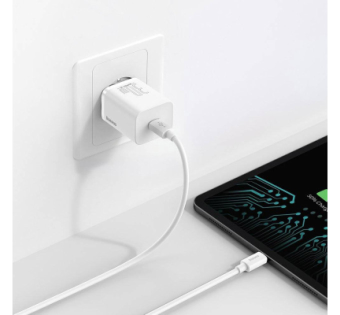 Baseus Зарядний пристрій Baseus Super Si quick charger IC 30W white (CCSUP-J02)