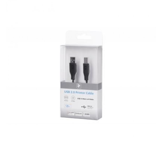 2E Кабель для принтера USB 2.0 AM/BM 1.8m 2E (2E-W-3169m1.8)