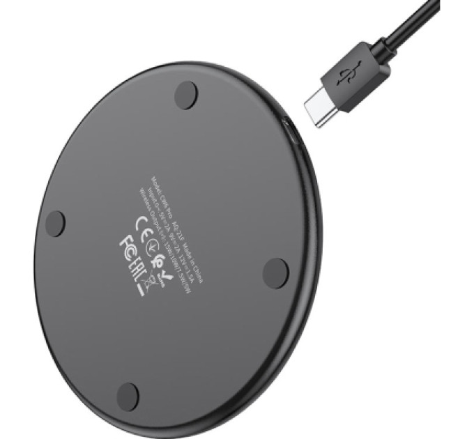 HOCO Зарядний пристрій HOCO HOCO CW6 Pro Easy 15W charging wireless fast charger Black (6931474755032)