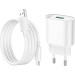 HOCO Зарядний пристрій HOCO C109A Fighter USB QC3.0 + cable Micro 5P White (6931474784827)