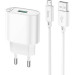 HOCO Зарядний пристрій HOCO C109A Fighter USB QC3.0 + cable Micro 5P White (6931474784827)