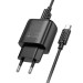 HOCO Зарядний пристрій HOCO C140A Smart USB QC3.0 + cable USB to USB-C Black (6942007627825)