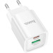 HOCO Зарядний пристрій HOCO C149A Charm 1xUSB-C PD30W + 1xUSB QC3.0 White (6942007630337)