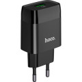 HOCO Зарядний пристрій HOCO C72Q Glorious USB QC3.0 18W Black (6931474732507)