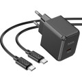 HOCO Зарядний пристрій HOCO CS13A Ocean USB-C PD20W + cable USB-C to USB-C Black (6942007603843)