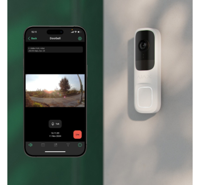 Ajax Панель виклику Ajax Doorbell black