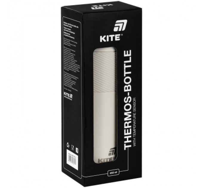 Kite Термокружка Kite 1227 з термодатчиком 450 мл бежевий (K25-1227-1)