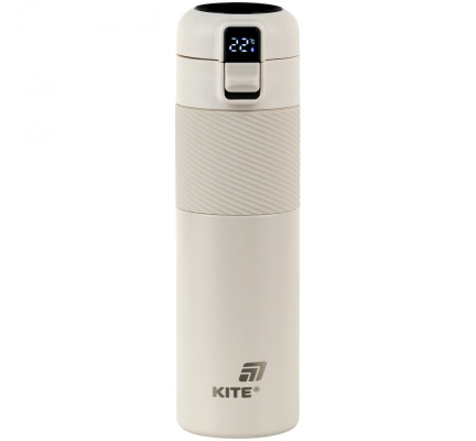 Kite Термокружка Kite 1227 з термодатчиком 450 мл бежевий (K25-1227-1)
