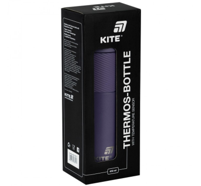 Kite Термокружка Kite 1227 з термодатчиком 450 мл фіолетовий (K25-1227-3)