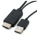 Extradigital Перехідник MHL, microUSB (5pin) M, USB M-HDMI AM (1.8m) Extradigital (KBV1683)