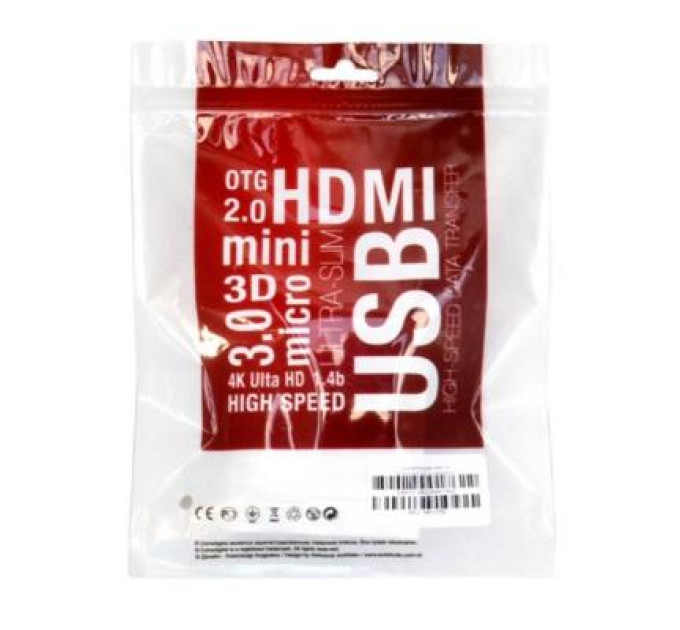 Extradigital Перехідник MHL, microUSB (5pin) M, USB M-HDMI AM (1.8m) Extradigital (KBV1683)