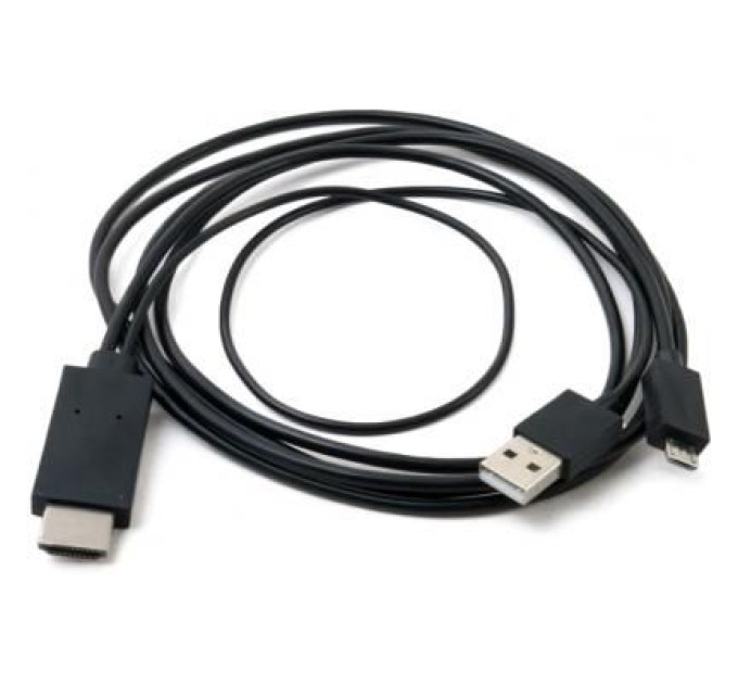 Extradigital Перехідник MHL, microUSB (5pin) M, USB M-HDMI AM (1.8m) Extradigital (KBV1683)