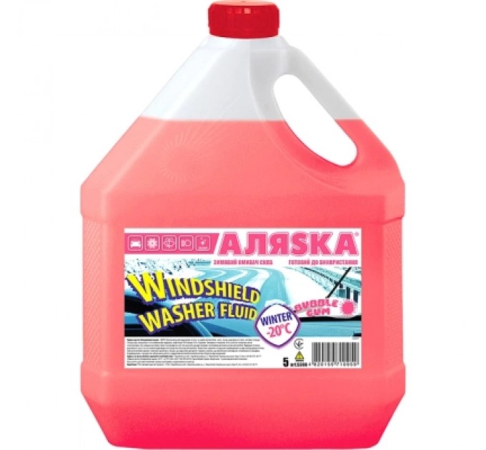 Аляsка Омивач автомобільний Аляsка -20С Бабл Гам 5л (5360)