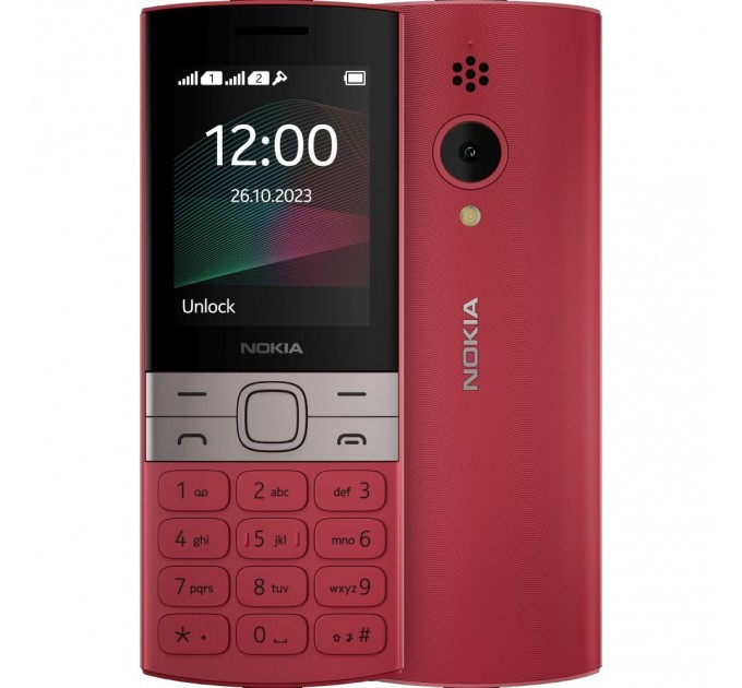 Nokia Мобильный телефон Nokia 150 2023 Dual Sim Red; 2.4" (320x240) TFT / клавиатурный моноблок / ОЗУ 4 МБ / 4 МБ встроенной + microSD до 32 ГБ / камера 0.3 Мп / 2G (GSM) / 130.95x50.6x15.15 мм, 106.3 г / 1450 мАч / красный