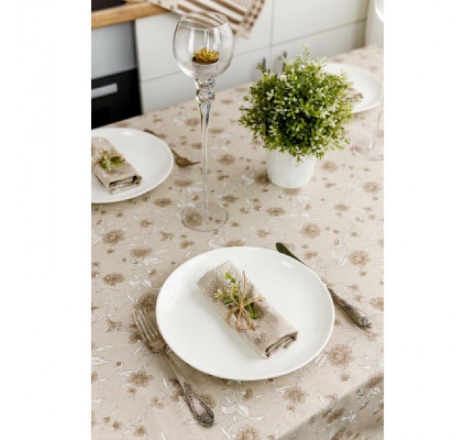 Прованс Скатертина Прованс Квіти беж Господиня 180х136 см (4823093450912)